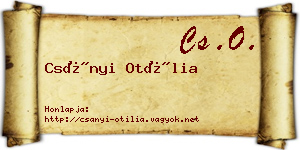 Csányi Otília névjegykártya